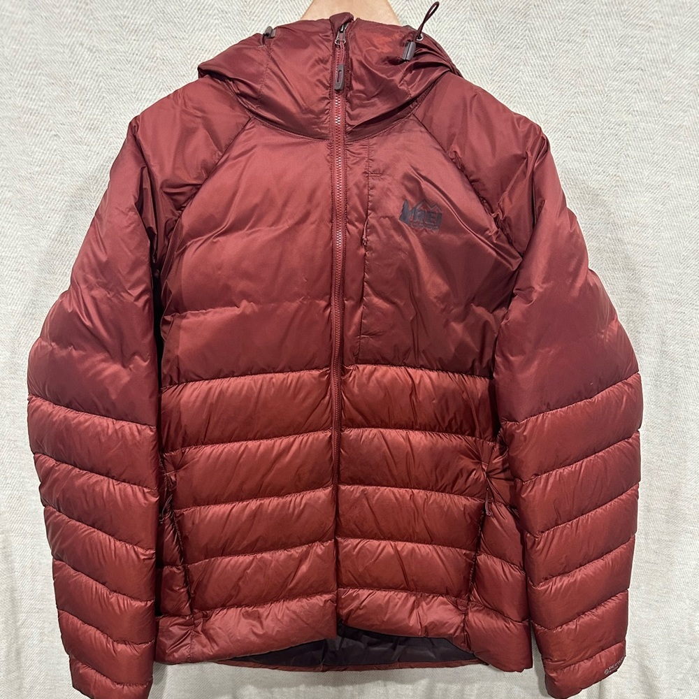 REI Stratocloud down hoodie